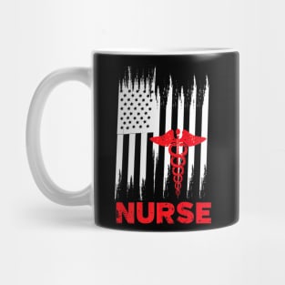 Awesome American Flag Nurse Men Women Mug